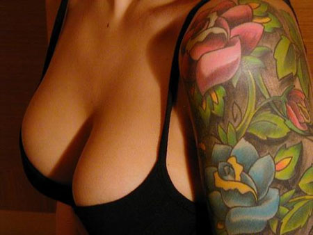 There are also many ways to enhance flower tattoo designs.