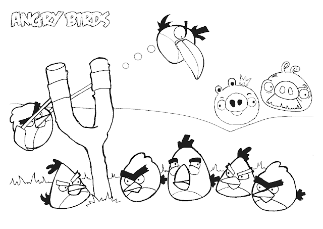 Desenhos dos Angry Birds para Colorir e Imprimir - Desenhos para Pintar