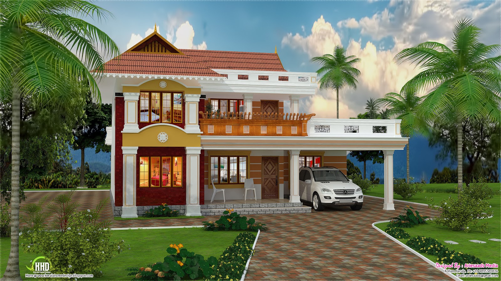 2700 sq.feet beautiful villa design  Kerala home design and floor plans