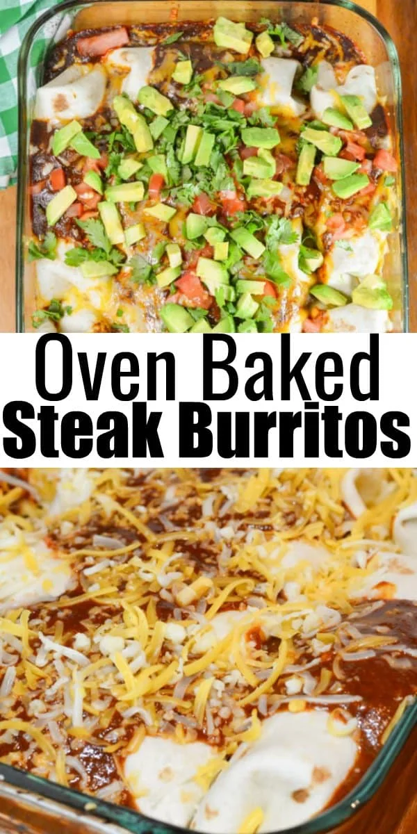 Oven Baked Steak Burritos
