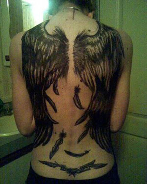 Back Tattoo Angel Wings angel wings tattoo designs on back