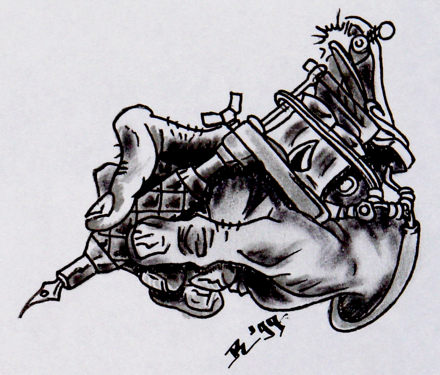 Tattoo Machine Drawings