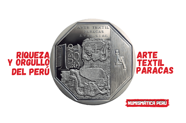 Moneda alusiva al Arte Textil Paracas