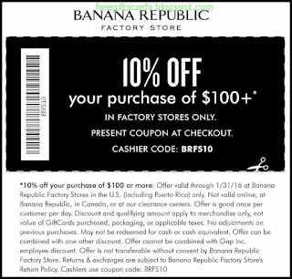 Free Printable Banana Republic Coupons