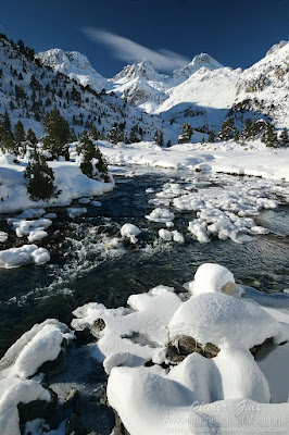 Paysage neige hiver Cauterets Marcadau Wallon