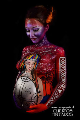 cuerpos pintados arte chile embarazadas