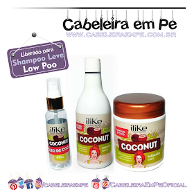 Linha Coconut - iLike (Shampoo, Máscara e Óleo liberados para Low Poo)