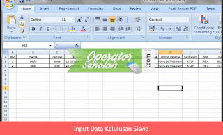 Input Data Kelulusan Siswa