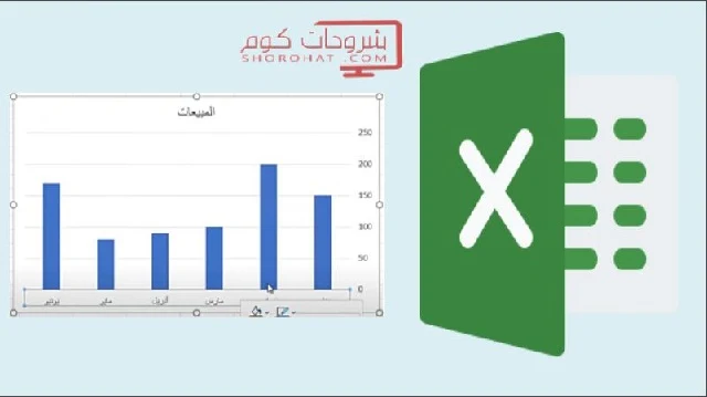 تغيير اتجاه الرسم البياني excel 2010