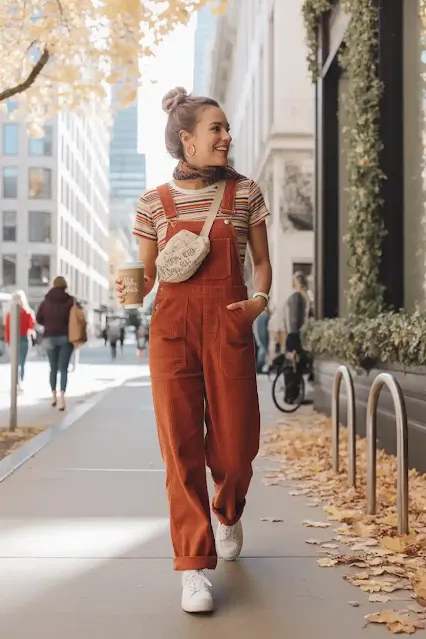 Corduroy Overalls + Striped Tee (aka The Underrated MVP)