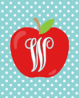 Free Teacher Monogram Printables | Letters A-Z Available | Instant Downloads | 8x10 Prints