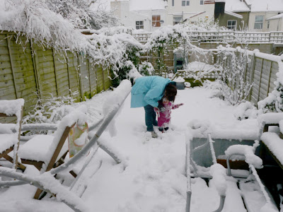 Bristol toddler fun falling over winter white 