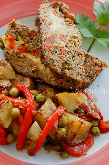 Meatloaf with Mixed Vegetables & Cheese