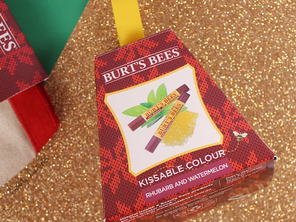 Burt's Bees Kissable Colour Set - Rhubarb and Watermelon Lip Shimmers Swatches & Review