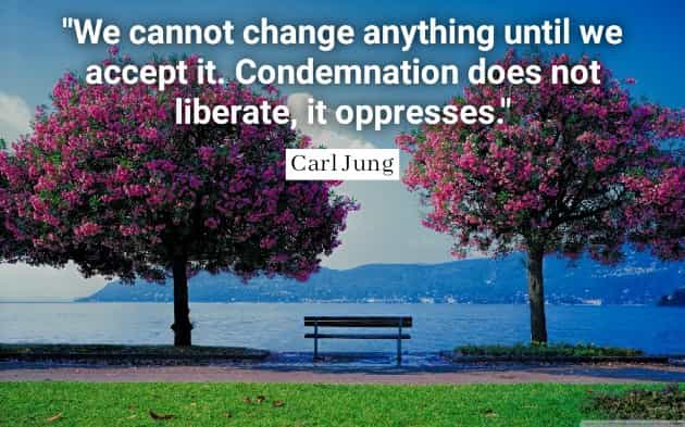 Curl Jung We cannot change anything until we accept it. Condemnation does not liberate, it oppresses.