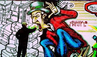 Graffiti murals and graffiti maker