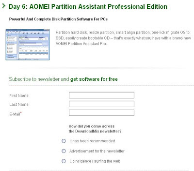 AOMEI Partition Assistant Professional Edition Free for All