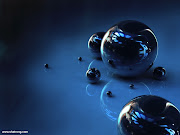 dark blue wallpaper (dark blue spheres)