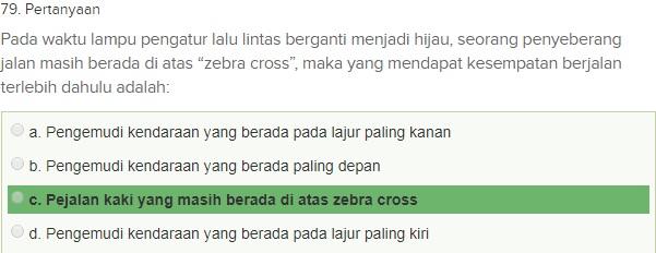 Contoh Soal Ujian teori SIM A dgn Kunci Jawaban Oktober 2018