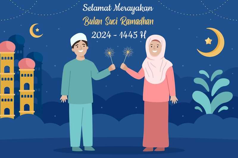 poster ucapan ramadhan 1445 hijriah 2024 yang simple dan keren