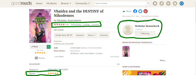 Review Vhaidra & the DESTINY of Nikodemos at GoodReads