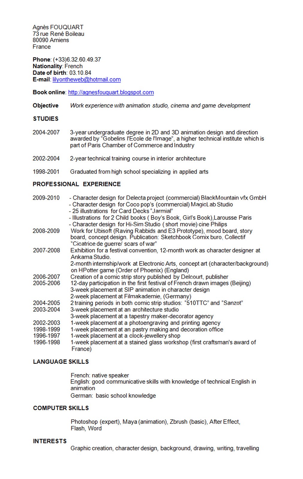 CV/ Resume