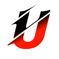 Alphabet U with creative Font(Red & Black)