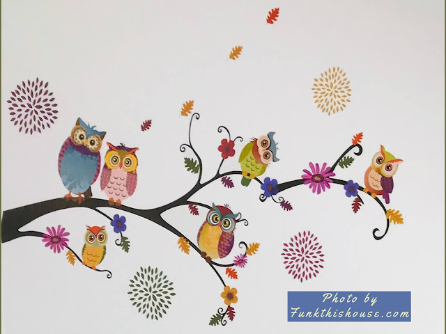 Owl themed wall decals