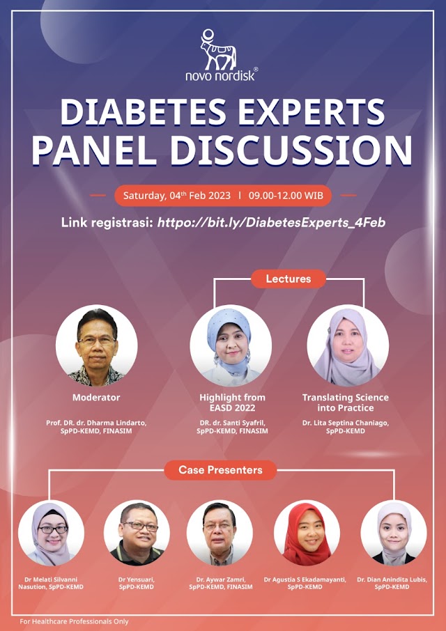 (Gratis Acara Ilmiah via Zoom)  *Diabetes Experts Panel Discussion*