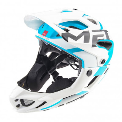 Casque intégral MET Parachute Blanc/Bleu