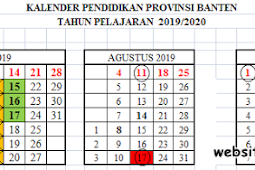 Kalender Pendidikan Provinsi Banten Tahun 2019/2020