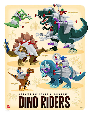 Dino Riders Print by Ian Glaubinger