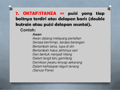 Pengertian Dan 7 Contoh Puisi Oktaf atau Stanza dalam Bahasa Indonesia