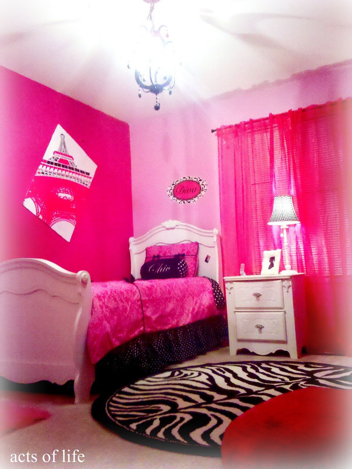 Acts of Life Hot pink Bedroom  My daughters bedroom  project