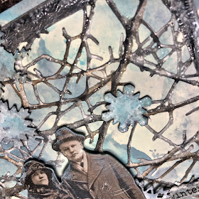 Sara Emily Barker https://sarascloset1.blogspot.com/2018/10/wishful-thinking-winter-card.html Wishful Thinking Winter Card with Tim Holtz Sizzix Alterations Ideaolgy Ranger Products 3