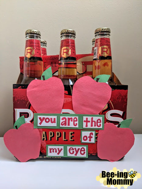 decorated beer box, decorated Redds Apple Ale, Redds Apple Ale, Redds Apple Ale gift, apple quotes, apple sayings, ale saying, red sayings, drink sayings, decorative beer box, Valentine's Day gift, Valentine's gift, Valentine's Day gift for him, Valentine's day gift for her, beer box, decorated box, gift idea, DIY gift, alcohol gift, gift ideas, cheap gift, beer gift, gift for him, gift for her, beer box gift, Apple beer, apple of my eye