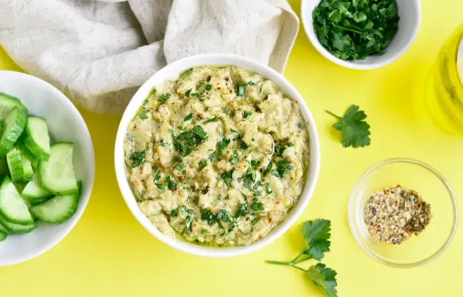 Smoky Roasted Eggplant Hummus