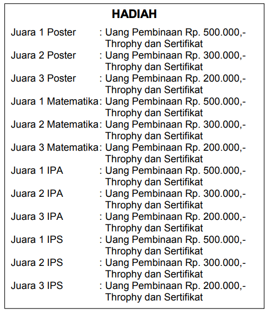 Festival Madrasah 2020, Yuk Ikuti Olimpiade Sains dan Desain Poster