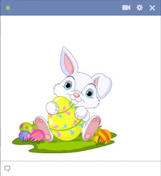 Easter Bunny Hugging An Egg
