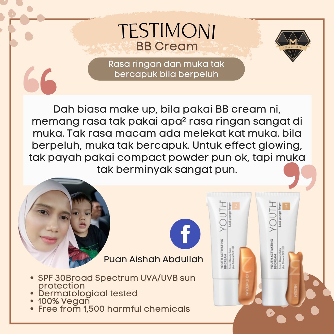 Testimoni Youth BB Cream Shaklee