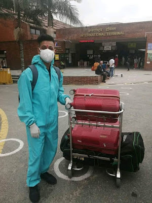 Nepali player Sandeep Lamichhane has left to play in the Caribbean Premier League (CPL).  Although international flights have not started due to Corona, he has departed on a chartered flight.  Picture Credit : Raman Shivakoti    At the initiative of the Government of Nepal, he will reach St. Lucia for the United States and from there via South Korea for the CPL.  He will then be flown to Trinidad by his team on a chartered plane with other players.  Sandeep, who is going to play in the CPL, has also made public a photo of him carrying luggage in a PPE dress.   CPL organizer and Team Jamaica Talwah was scheduled to arrive in Trinidad by August 1.  He will leave Kathmandu today but will reach West Indies on Sunday.  Sandeep, who is playing CPL for the third consecutive season, is playing from Jamaica's Talawaj this time.   If Sandeep's team reaches the CPL final, he will have to travel to the UAE nine days later to play in the Indian Premier League again.  The IPL is sure to take place in the UAE.  But there is a meeting of the IPL's governing council on August 1 about the game schedule and rules.  That will decide.