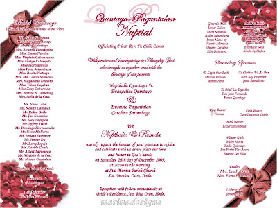 wedding invitation wordings sample philippines