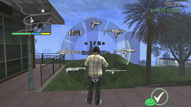 Project Online v1.1b Mod Pack Android GTA V Style Weapons scroll mod gta sa android