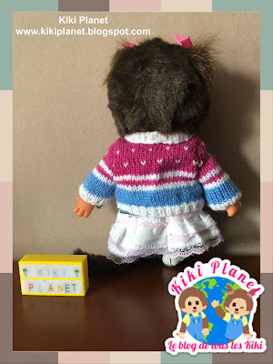 kiki monchhichi knitting tricot pull sweater handmade fait main doll poupée clothes