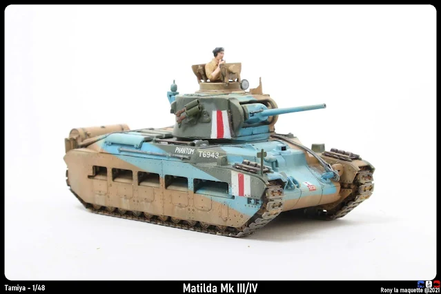 Maquette du Char Matilda de Tamiya au 1/48.