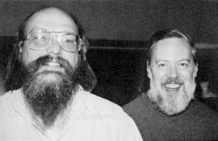 Ken Thompson (kiri) with Dennis Ritchie (kanan) — BRC (www.brc.my.id)