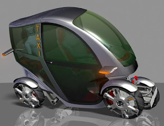 One seater urban city vehicle futuristic Concept Car