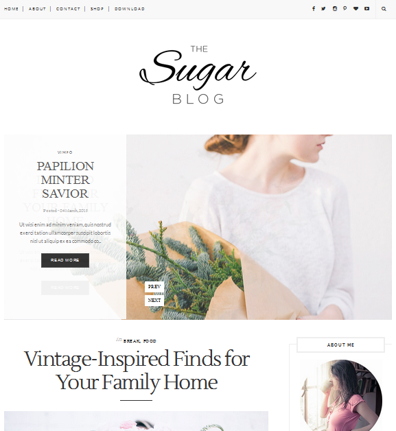 Sugar minimal personal blog
