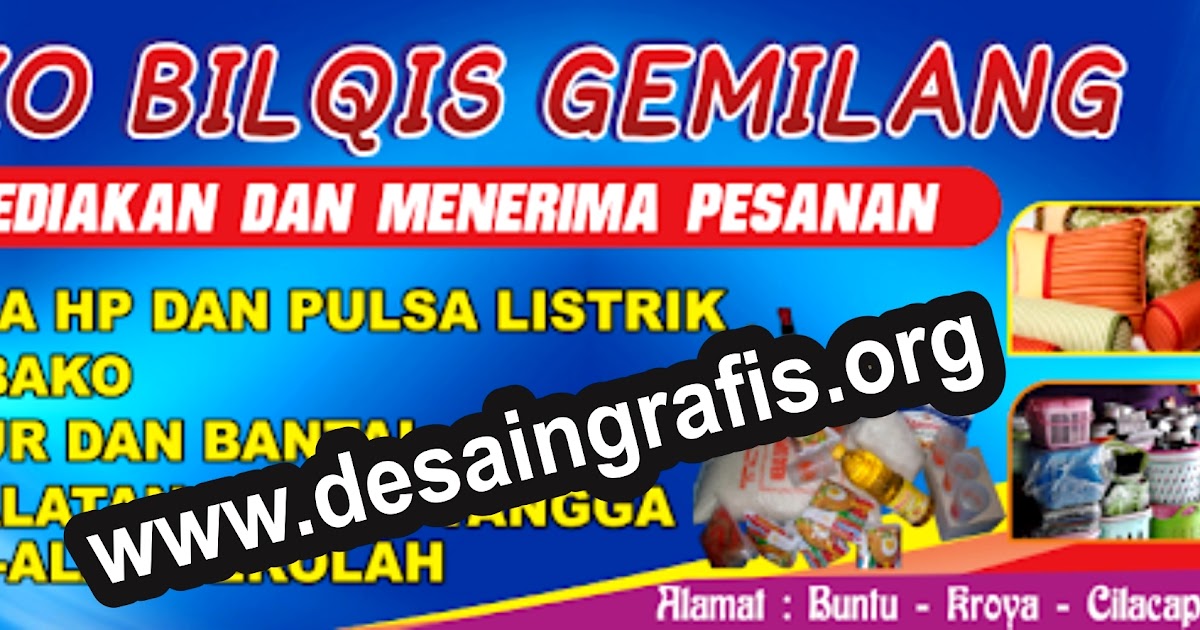 Desain Banner  Toko Warung  Sembako Kelontong cdr 