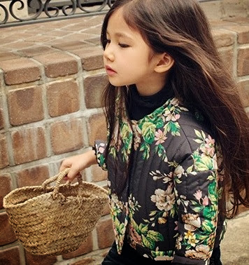 Amber moda coreana de estilo vintage para niñas Pequeña Fashionista